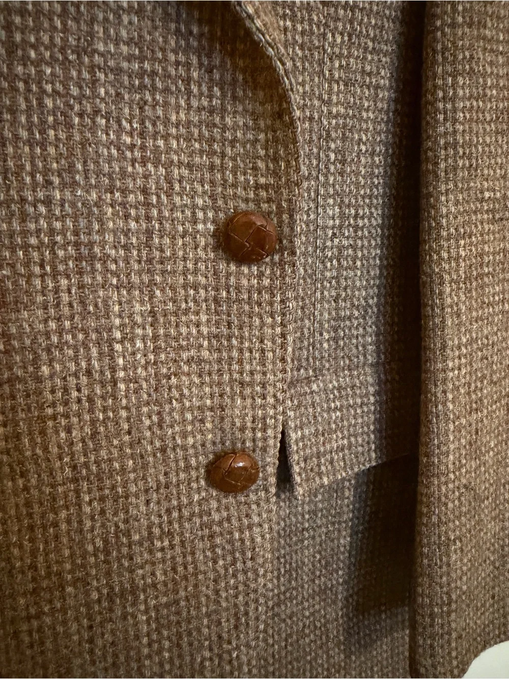 Classic Brown Tweed Sport Coat - Tailored Two-Button Blazer
